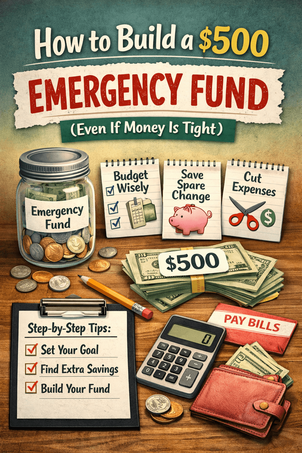 How to Build a $500 Emergency Fund (Even If Money Is Tight)